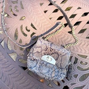 Banana Republic faux snakeskin crossbody